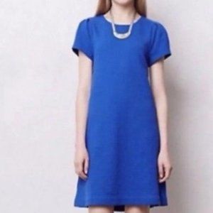 ANTHROPOLOGIE MAEVE Blue Textured Knit Shift Dress